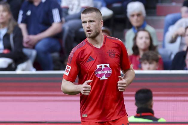 Eric Dier (FC Bayern Muenchen) schaut, Bundesliga, FC Bayern München v Borussia Dortmund, Allianz Arena am 12. April 2025 in München, Deutschland. (Foto von Marco Steinbrenner DeFodi Images) Eric Dier (FC Bayern Muenchen) looks on, Bundesliga, FC Bayern München v Borussia Dortmund, Allianz Arena, April 12, 2025 in Munich, Germany. (Photo by Marco Steinbrenner DeFodi Images) DFL regulations prohibit any use of photographs as image sequences and or quasi-video.