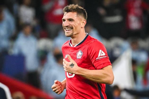 October 2, 2024, Villeneuve-D ascq, France, France: Thomas MEUNIER of Lille during the UEFA Champions League, League Phase MD2 match between Lille OSC (LOSC) and Real Madrid at Pierre Mauroy Stadium on October 02, 2024 in Villeneuve-d Ascq near Lille, France. Villeneuve-D ascq France - ZUMAm308 20241002_zsp_m308_153 Copyright: xMatthieuxMirvillex
