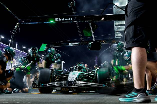 F1 - SAUDI ARABIAN GRAND PRIX 2025 Mercedes AMG F1 Team, pitstop practice during the Formula 1 STC Saudi Arabian Grand Prix 2025, 5th round of the 2025 FIA Formula One World Championship, WM, Weltmeisterschaft from April 18 to 20, 2025 on the Jeddah Corniche Circuit, in Jeddah, Saudi Arabia - JeddahSaudi Arabia Copyright: xDPPIx