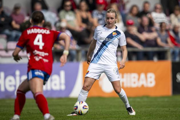 250418 Djurgardens Alexandra Jonasson under fotbollsmatchen i Damallsvenskan mellan Vittsjö och Djurgarden den 18 april 2025 i Vittsjö. Copyright: AVDOxBILKANOVIC BB250418AB063