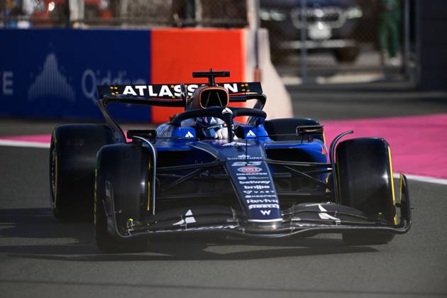 F1 Grand Prix of Saudi Arabia - Practice Alexander Albon of the Williams F1 Team runs during the free practice of the Saudi Arabia GP, the 5th round of the Formula 1 World Championship, WM, Weltmeisterschaft at the Jeddah Corniche Circuit in Jeddah, Saudi Arabia, on April 18, 2025. Jeddah Saudia Arabia Copyright: xAndreaxDiodatox originalFilename:diodato-f1saudia250418_np3WK