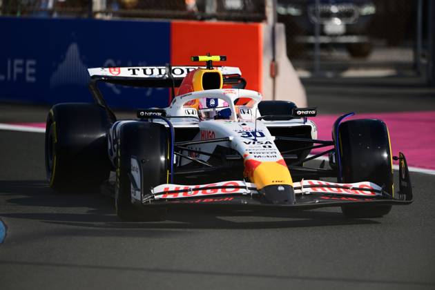 F1 Grand Prix of Saudi Arabia - Practice Liam Lawson of Visa Cash-Up Racing Bulls runs during free practice of the Saudi Arabia GP, the 5th round of the Formula 1 World Championship, WM, Weltmeisterschaft at Jeddah Corniche Circuit in Jeddah, Saudi Arabia, on April 18, 2025. Jeddah Saudia Arabia Copyright: xAndreaxDiodatox originalFilename:diodato-f1saudia250418_npV0c