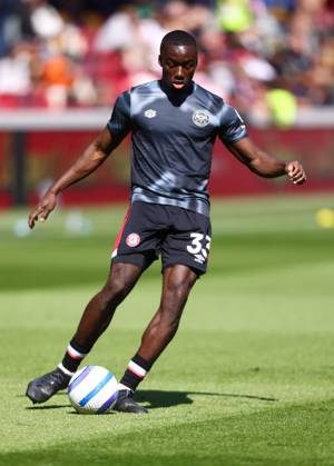 Brentford v Brighton and Hove Albionl, English Premier League, The Gtech Community Stadim, Football, London, UK - 19 Apr 2025 Michael Kayode of Brentford warms up ahead of the Premier League home game against Brighton and Hove Albion London The Gtech Community Stadium London GBR, UK NEWSPAPERS OUT Copyright: xMarkxGreenwoodx