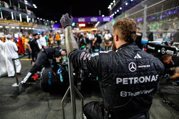 F1 - SAUDI ARABIAN GRAND PRIX 2025 Mercedes AMG F1 Team mechanic during the Formula 1 STC Saudi Arabian Grand Prix 2025, 5th round of the 2025 FIA Formula One World Championship, WM, Weltmeisterschaft from April 18 to 20, 2025 on the Jeddah Corniche Circuit, in Jeddah, Saudi Arabia - JeddahSaudi Arabia Copyright: xDPPIx