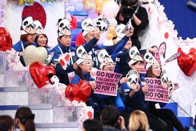Japan team group, Mannschaftsbild, Totale APRIL 18, 2025 - Figure skating, Eiskunstlauf : ISU World Team Trophy in Figure Skating 2025 Men s Free Skating at Tokyo Metropolitan Gymnasium in Tokyo, Japan. (288031228)