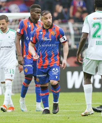 21.04.2025 St.Jakob-Park Basel. Fussball Herren Superleague Saison 2024 2025 FC Basel - Yverdon FC 5:0 . Bild : Xherdan Shaqiri (FC Basel) Aktion Einzelbild