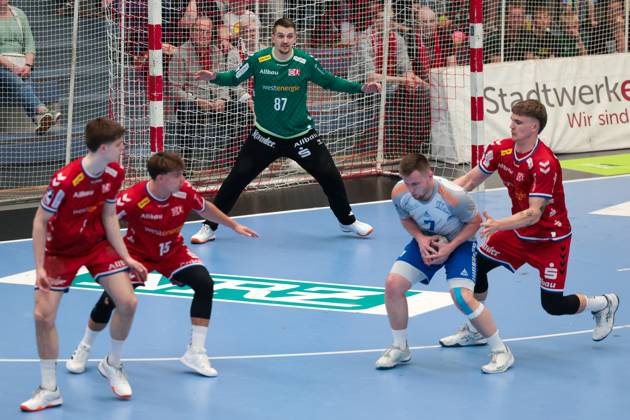 27.04.2025, 2. Handball Bundesliga, 29. Spieltag, TuSEM Essen - Dessau-Rosslauer HV, Torwart Dominik Plaue (TuSEM Essen), Essen Am Hallo NRW Deutschland xRHR-FOTO DEx Copyright: DennisxEwert RHR-FOTOx RHR-FOTO DE