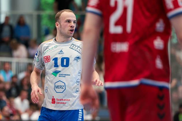 27.04.2025, 2. Handball Bundesliga, 29. Spieltag, TuSEM Essen - Dessau-Rosslauer HV, Vincent Bülow (Dessau-Rosslauer HV 06), Essen Am Hallo NRW Deutschland xRHR-FOTO DEx Copyright: DennisxEwert RHR-FOTOx RHR-FOTO DE