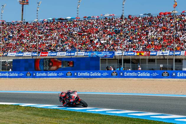 Races of MotoGP Estrella Galicia 0.0 Grand Prix of Spain at Jerez Angel Nieto Circuit, Jerez, Cadiz, 27 April 2025 In picture: Moto2 Manuel Gonzalez Carreras del Gran Premio Estrella Galicia 0.0 de MotoGP de Espana en el Circuito de Jerez Angel Nieto, Jerez, Cadiz, 27 de Abril de 2025 POOL Circuito de Jerez Angel Nieto Cordon Press Images will be for editorial use only. Mandatory credit: Circuito de Jerez Angel Nieto Cordon Press OSCARxDELxPOZO