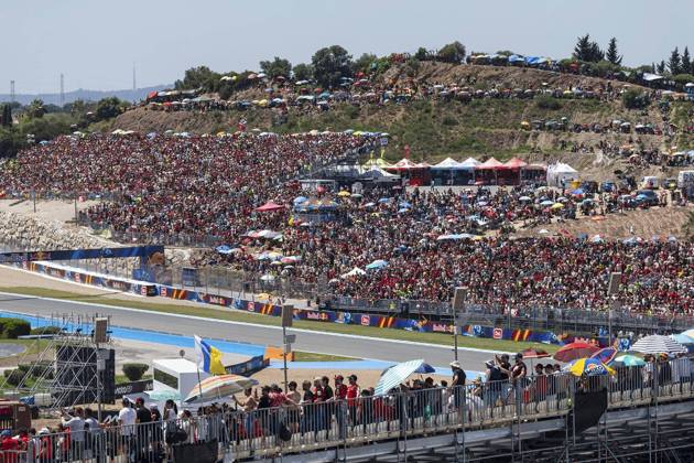 Races of MotoGP Estrella Galicia 0.0 Grand Prix of Spain at Jerez Angel Nieto Circuit, Jerez, Cadiz, 27 April 2025 In picture: Fans Carreras del Gran Premio Estrella Galicia 0.0 de MotoGP de Espana en el Circuito de Jerez Angel Nieto, Jerez, Cadiz, 27 de Abril de 2025 POOL Circuito de Jerez Angel Nieto Cordon Press Images will be for editorial use only. Mandatory credit: Circuito de Jerez Angel Nieto Cordon Press