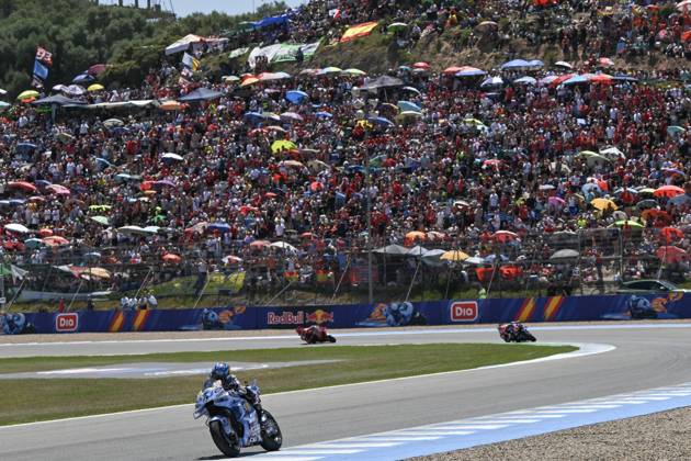 Races of MotoGP Estrella Galicia 0.0 Grand Prix of Spain at Jerez Angel Nieto Circuit, Jerez, Cadiz, 27 April 2025 In picture: Alex Marquez , Fabio Quartararo and Francesco Bagnaia Carreras del Gran Premio Estrella Galicia 0.0 de MotoGP de Espana en el Circuito de Jerez Angel Nieto, Jerez, Cadiz, 27 de Abril de 2025 POOL MotoGP.com Cordon Press Images will be for editorial use only. Mandatory credit: MotoGP.com Cordon Press