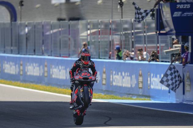 Races of MotoGP Estrella Galicia 0.0 Grand Prix of Spain at Jerez Angel Nieto Circuit, Jerez, Cadiz, 27 April 2025 In picture: Moto2 Manuel Gonzalez Carreras del Gran Premio Estrella Galicia 0.0 de MotoGP de Espana en el Circuito de Jerez Angel Nieto, Jerez, Cadiz, 27 de Abril de 2025 POOL MotoGP.com Cordon Press Images will be for editorial use only. Mandatory credit: MotoGP.com Cordon Press