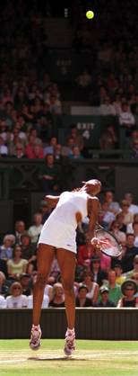 Venus Williams Wimbledon Tennis Championships 2000 Venus Williams playing Serena Williams at Wimbledon July 2000 Venus Williams during Womens singles match against her sister Serena Williams Copyright: xDavidxAshdownx DMGTCHPDPICT000404158287