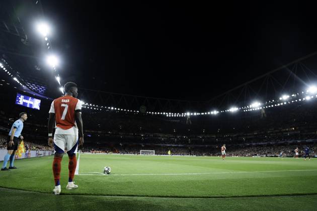 Arsenal FC v Paris Saint-Germain - UEFA Champions League Semi-final First Leg Bukayo Saka during the UEFA Champions League semi-final first leg match between Arsenal and Paris Saint-Germain at Emirates Stadium in London, England, on April 29, 2025. Copyright: xTaiseixIwamotox