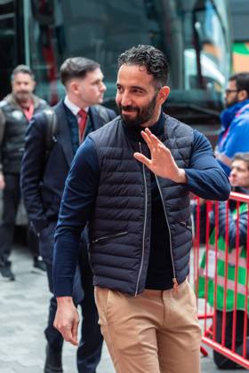 Ruben Amorim, Manager of Manchester United, ManU arrives ahead of the Premier League match between Brentford and Manchester United at the Brentford Community Stadium, Brentford, England on 4 May 2025. Copyright: xGrantxWinterx PMI-6851-0008