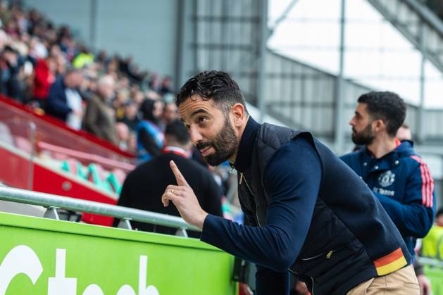 Ruben Amorim, Manager of Manchester United, ManU before the Premier League match between Brentford and Manchester United at the Brentford Community Stadium, Brentford, England on 4 May 2025. Copyright: xGrantxWinterx PMI-6851-0074