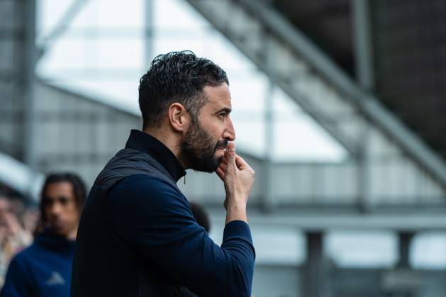 Ruben Amorim, Manager of Manchester United, ManU before the Premier League match between Brentford and Manchester United at the Brentford Community Stadium, Brentford, England on 4 May 2025. Copyright: xGrantxWinterx PMI-6851-0075