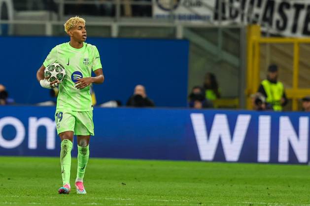 Lamine Yamal of FC Barcelona, Barca celebrates during UEFA Champions League 2024 25 Semi Final - 2nd leg football match between FC Internazionale and FC Barcelona at San Siro Stadium Milan Italy on 06 May 2025. Milan Stadio Giuseppe Meazza Milan Italy Copyright: xEPhotopressx SP24-1189-258