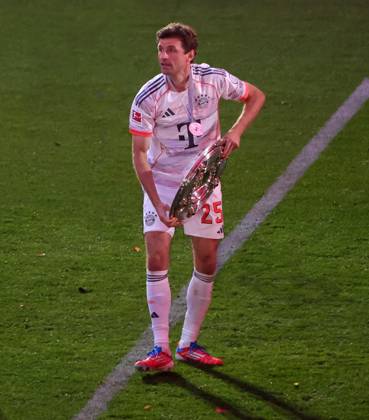 10.05.2025,1. Fussball Bundesliga, FC Bayern Muenchen vs Moechnegladbach, Allianz Arena Muenchen, Fussball, im Bild: Thomas Mueller (FC Bayern Muenchen)