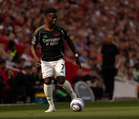 Liverpool FC v Arsenal FC - Premier League Bukayo Saka of Arsenal plays during the Premier League match between Liverpool and Arsenal at Anfield in Liverpool, England, on May 11, 2025. Liverpool Merseyside United Kingdom Copyright: xMIxNewsx originalFilename:fletcher-liverpoo250511_np7Dv