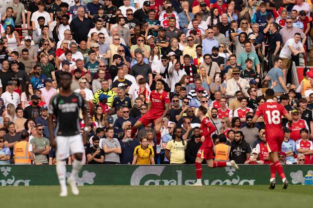 Liverpool FC v Arsenal FC - Premier League Liverpool s Luis Diaz celebrates after scoring their second goal during the Premier League match between Liverpool and Arsenal at Anfield in Liverpool, England, on May 11, 2025. Liverpool Merseyside United Kingdom Copyright: xMIxNewsx originalFilename:fletcher-liverpoo250511_npMNV