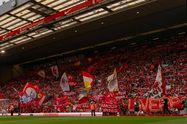 Liverpool FC v Arsenal FC - Premier League A general view of the Kop during the Premier League match between Liverpool and Arsenal at Anfield in Liverpool, England, on May 11, 2025. Liverpool Merseyside United Kingdom Copyright: xMIxNewsx originalFilename:fletcher-liverpoo250511_npoiy