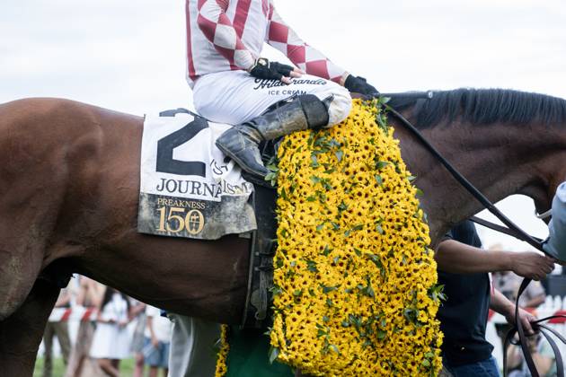 Bilder des Jahres 2025, Sport 05 Mai Sport Themen der Woche KW20 May 18, 2025, Baltimore, Md, USA: Journalism (2) ridden by Umberto Rispoli wins the Preakness Stakes (Grade 1) at Pimlico Race Course in Baltimore, Maryland on May 17, 2025. This is the last Preakness Day to be run under the Ã¢â‚¬oeOld Hilltop.Ã¢â‚¬Â The building will be razed to make way for a new facility, marking the start of a new era of racing in Maryland. Construction of the new building is scheduled for completion in 2027. Eclipse Sportswire CSM Baltimore USA - ZUMAcs17 20250518_faf_cs17_012 Copyright: xScottxSeriox