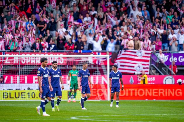 ROTTERDAM , 18-05-2025 , Stadium ˜Het Kasteel™ , Season 2024 2025 , Football , Eredivisie . Match between Sparta and PSV . PSV player Joey Veerman disappointed after the 1-1 Sparta - PSV x29326711x Copyright: