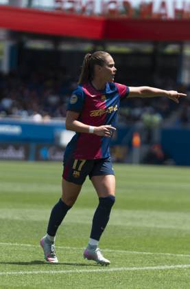 FC Barcelona, Barca Femeni v Athletic Club Femenino - Liga F Ewa Pajor of FC Barcelona plays during the MATCHDAY 30 Liga F match between FC Barcelona and Athletic Club, the last game of the season, at Estadi Johan Cruyff in Barcelona, Spain, on May 18, 2025. Barcelona Spain Copyright: xRubenxDexLaxRosax originalFilename:delarosa-matchday250518_npsSR