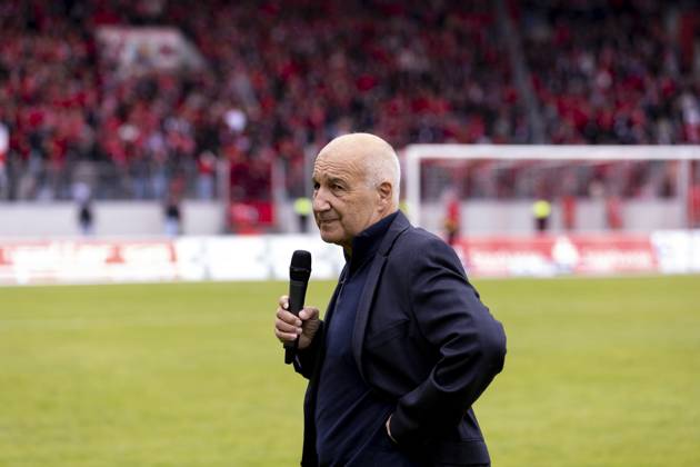 Regionalliga Nordost: FC Rot-Weiß Erfurt vs. 1. FC Lok Leipzig; Erfurt; 18.05.2025 Franz Gerber (Geschäftsführer; FC Rot-Weiß Erfurt)Regionalliga Nordost: FC Rot-Weiß Erfurt vs. 1. FC Lok Leipzig; Steigerwaldstadion Erfurt; 18.05.2025 Copyright: xBEAUTIFULxSPORTS Duehringx
