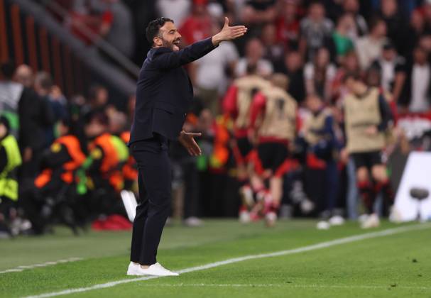 Bilbao, Spain, 21st May 2025. Ruben Amorim manager of Manchester United, ManU during the Tottenham Hotspur vs Manchester United UEFA Europa League Final match at San Mames, Bilbao. Picture credit should read: David Klein Sportimage EDITORIAL USE ONLY. No use with unauthorised audio, video, data, fixture lists, club league logos or live services. Online in-match use limited to 120 images, no video emulation. No use in betting, games or single club league player publications. SPI_105_DK_Tottenham_Man_Utd SPI-3943-0105