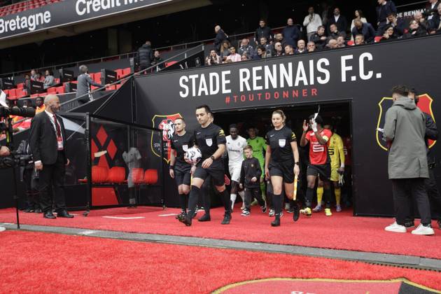FOOTBALL : Rennes vs AS Monaco - Challenge Espoirs 2025 - Finale - 21 05 2025 Arrival on the stadium lawn during the Challenge Espoirs 2025, Final football match between Stade Rennais and AS Monaco on 21 May 2025 at Roazhon Park in Rennes, France - Photo Julien Kammerer PsnewZ RennesFrance  Copyright: xJulienxKammererx
