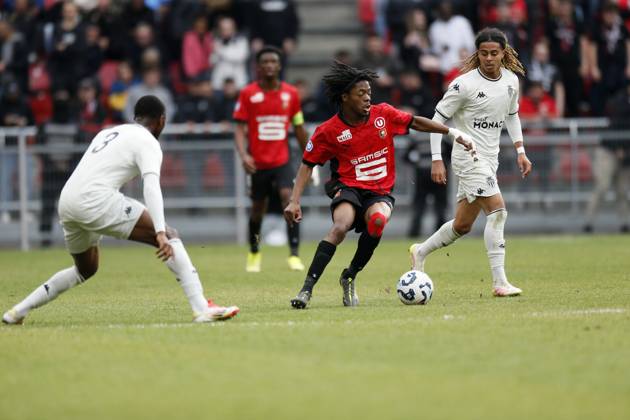 FOOTBALL : Rennes vs AS Monaco - Challenge Espoirs 2025 - Finale - 21 05 2025 Lionel Ngangue of Stade Rennais during the Challenge Espoirs 2025, Final football match between Stade Rennais and AS Monaco on 21 May 2025 at Roazhon Park in Rennes, France - Photo Julien Kammerer PsnewZ RennesFrance  Copyright: xJulienxKammererx