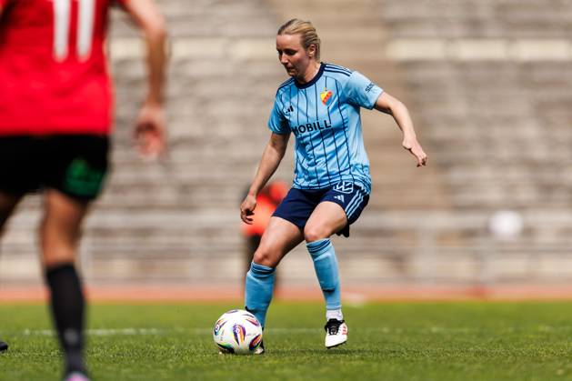 250525 Djurgardens Alexandra Jonasson under fotbollsmatchen i Damallsvenskan mellan Djurgarden och Brommapojkarna den 25 maj 2025 i Stockholm. Copyright: TOBIASxSTERNER BB250525TS022