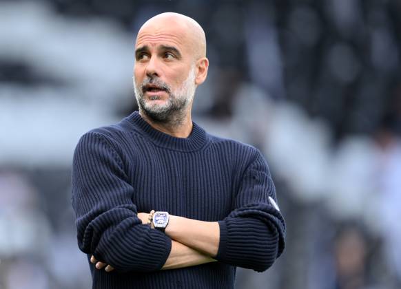 Football - 2024 2025 Premier League - Fulham vs Manchester City - Craven Cottage - Sunday 25th May 2025. Manchester City manager Pep Guardiola. COLORSPORT Ashley Western