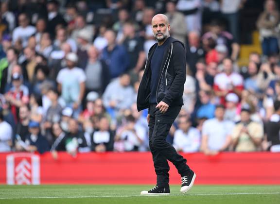 Football - 2024 2025 Premier League - Fulham vs Manchester City - Craven Cottage - Sunday 25th May 2025. Manchester City manager Pep Guardiola. COLORSPORT Ashley Western