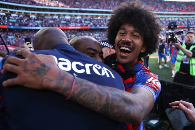 Crystal Palace v Manchester City 17 May 2025, London - FA Cup Final - Crystal Palace v Manchester City - Chris Richards of Crystal Palace celebrates victory - Photo: Jacques Feeney Offside. London UK Copyright: xJacquesxFeeneyx xOffsidexOffside
