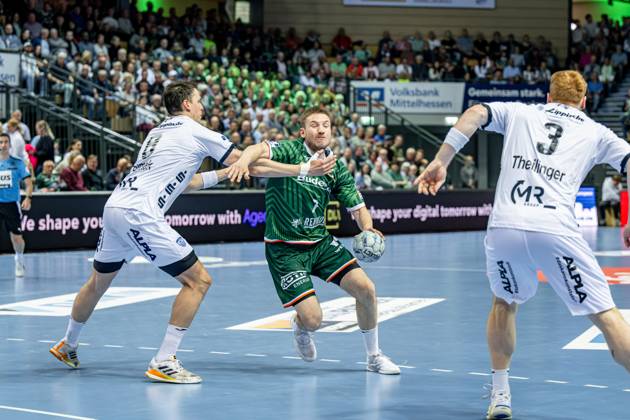 Handball Bundesliga; HSG Wetzlar - TBV Lemgo Lippe, 28.05.25 Dominik Mappes (HSG Wetzlar, 7), Frederik Simak (TBV Lemgo Lippe, 8), Nicolai Theilinger (TBV Lemgo Lippe, 3) Handball Bundesliga; HSG Wetzlar - TBV Lemgo Lippe: Wetzlar, 28.05.25 Copyright: xBEAUTIFULxSPORTS Roeczeyx