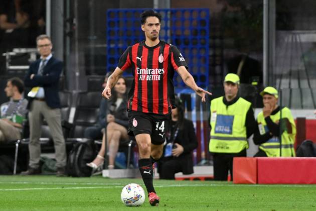 TIJANI REIJNDERS, Serie A 2024-25, Milan-Monza 2-0, Milan New Shirt 2025-26, azione, action, single shot SERIE A 2024-25 MILAN-MONZA 2-0 Milan Maglia Nuova 2025-26