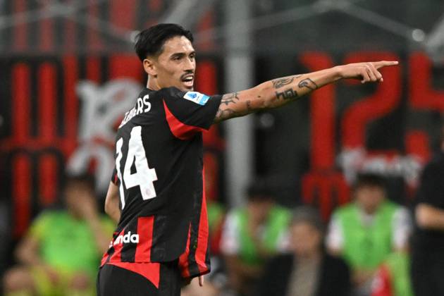 TIJANI REIJNDERS, Serie A 2024-25, Milan-Monza 2-0, Milan New Shirt 2025-26, azione, action, single shot, gesti SERIE A 2024-25 MILAN-MONZA 2-0 Milan Maglia Nuova 2025-26