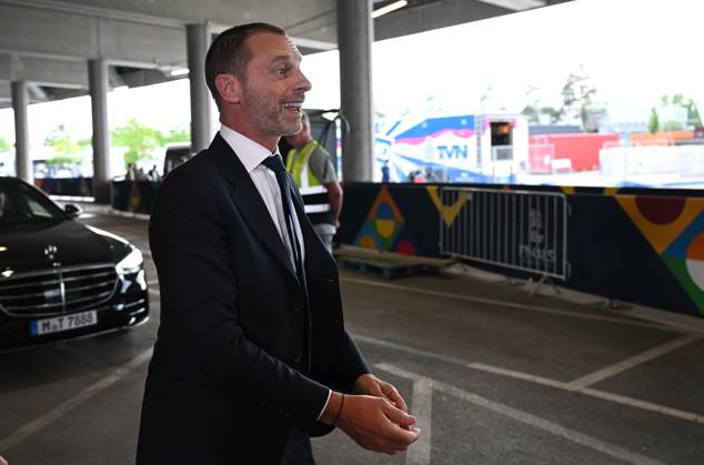 04.06.2025, xjrdrx, Fussball UEFA Nations League 1 2 Finale, Deutschland - Portugal v.l. UEFA Praesident Aleksander Ceferin (DFL DFB REGULATIONS PROHIBIT ANY USE OF PHOTOGRAPHS as IMAGE SEQUENCES and or QUASI-VIDEO) Muenchen