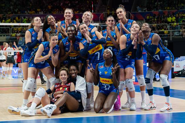Bilder des Jahres 2025, Sport 06 Juni Sport Themen der Woche KW23 Sport Bilder des Tages Sport Bilder des Tages Germany vs Italy RIO DE JANEIRO, RJ - 05.06.2025: GERMANY VS ITALY - Italy& 39;s women& 39;s volleyball team wins in a tie break against Germany on the second day of the VNL, at Maracanazinho in Rio de Janeiro, RJ, this Thursday (05). (Photo: Letycia Miller Fotoarena) x2749702x  LetyciaxMiller