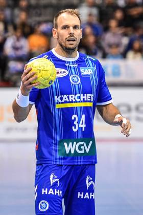TVB Stuttgart - SC DHfK Leipzig; Stuttgart, 08.06.2025 Kai Haefner (Stuttgart 34) ; Stuttgart, 08.06.2025 - 34. Spieltag der Handball-Bundesliga, TVB Stuttgart - SC DHfK Leipzig, Porsche-Arena, Stuttgart. Copyright: xBEAUTIFULxSPORTS Märklx