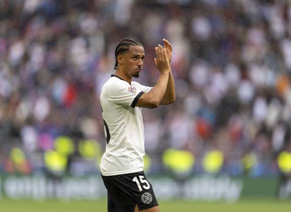 08.06.2025, Fussball UEFA Nations League 2024 25, Spiel um Platz 3, Deutschland - Frankreich, in der MHP-Arena Stuttgart, Thilo Kehrer (Deutschland) nach dem Spiel.