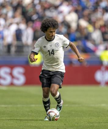 08.06.2025, Fussball UEFA Nations League 2024 25, Spiel um Platz 3, Deutschland - Frankreich, in der MHP-Arena Stuttgart, Karim Adeyemi (Deutschland) am Ball