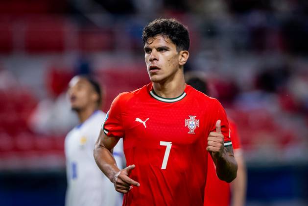PORTUGAL U21, U 21 - FRANCE U21 Mateus Fernandes of Portugal during the UEFA European Under-21 Championship 2025 football match between Portugal U21 and France U21. Stadium Na Sihoti, Trencin, Slovakia, June 11, 2025. Photo by Branislav Racko Copyright: xx 080A5529