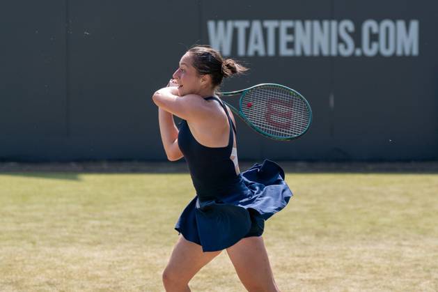 2025-06-13 2025 Libema Open Grass Court Championships Autotron ROSMALEN, NETHERLANDS - JUNE 13: Elisabetta Cocciaretto of Italy during the 2025 Libema Open Grass Court Championships at Autotron on June 13, 2025 in Rosmalen, Netherlands. Rosmalen Autotron Netherlands Content not available for redistribution in The Netherlands directly or indirectly through any third parties. Copyright: xMarleenxFouchierx