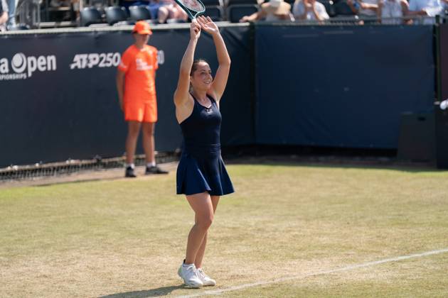 2025-06-13 2025 Libema Open Grass Court Championships Autotron ROSMALEN, NETHERLANDS - JUNE 13: Elisabetta Cocciaretto of Italy during the 2025 Libema Open Grass Court Championships at Autotron on June 13, 2025 in Rosmalen, Netherlands. Rosmalen Autotron Netherlands Content not available for redistribution in The Netherlands directly or indirectly through any third parties. Copyright: xMarleenxFouchierx