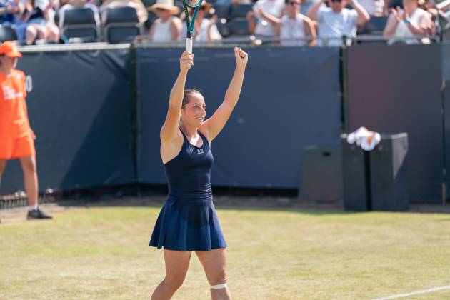 2025-06-13 2025 Libema Open Grass Court Championships Autotron ROSMALEN, NETHERLANDS - JUNE 13: Elisabetta Cocciaretto of Italy during the 2025 Libema Open Grass Court Championships at Autotron on June 13, 2025 in Rosmalen, Netherlands. Rosmalen Autotron Netherlands Content not available for redistribution in The Netherlands directly or indirectly through any third parties. Copyright: xMarleenxFouchierx