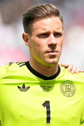 Stuttgart, MHP Arena, 08.06.25, GER, Herren, UEFA NATIONS LEAGUE FINALS 2025, Spiel um Platz 3, Deutschland-Frankreich Bild: Torwart Marc-Andre TER STEGEN (Deutschland) UEFA regulations prohibit any use of photographs as image sequences and or quasi-video. Baden-Wuerttemberg Deutschland